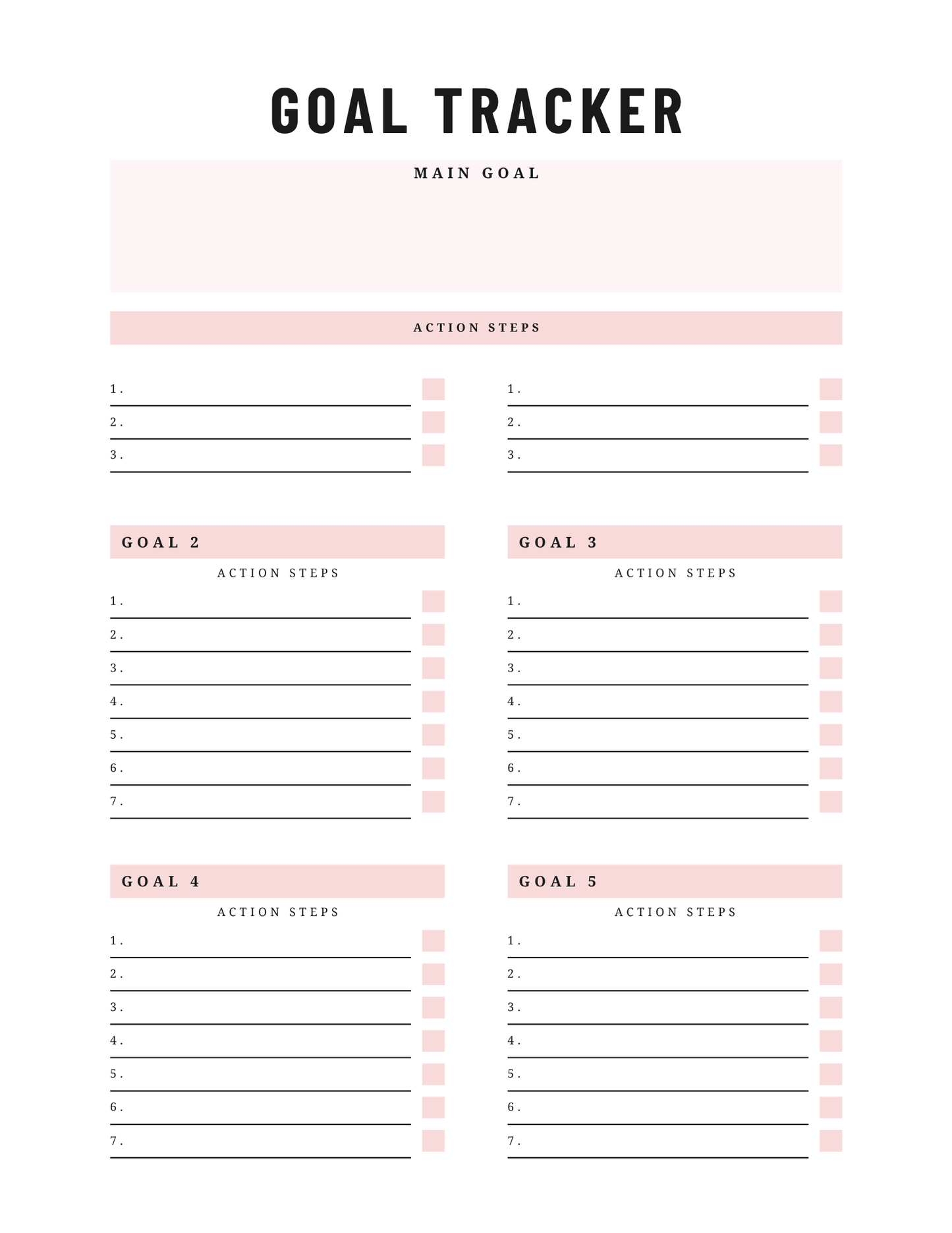 Goals Planner | 36-Page Goal Setting System | Printable + Digital Download