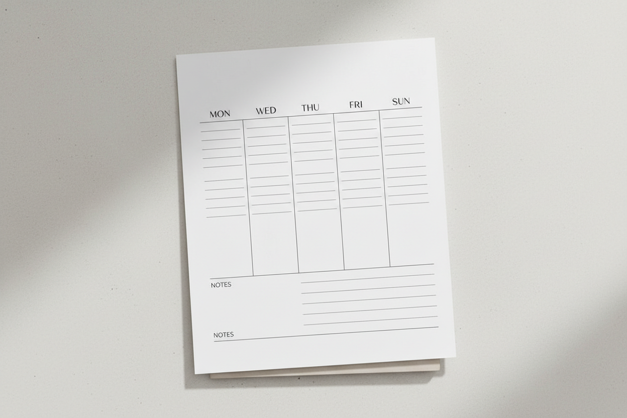 Planner Weekly printable mockup