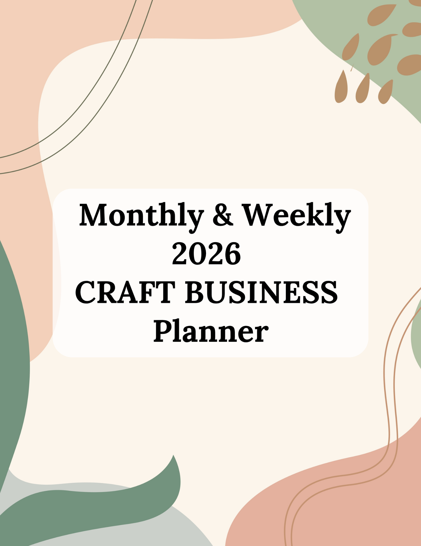 2026 Monthly & Weekly Craft Business Planner | 116-Page Business System | Printable + Digital Download