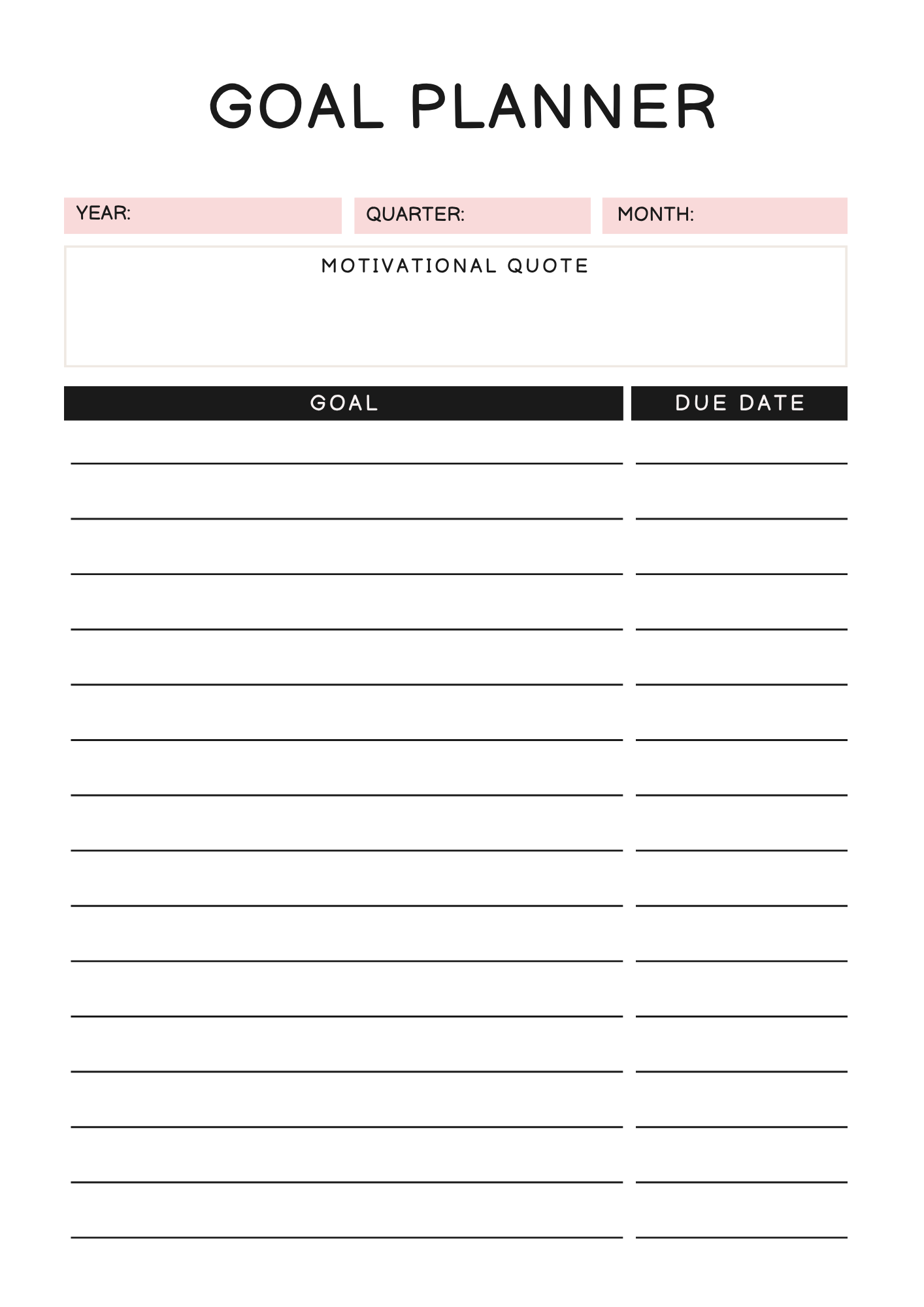 Life Planner | 67-Page All-In-One Life Planning System | Printable + Digital Download
