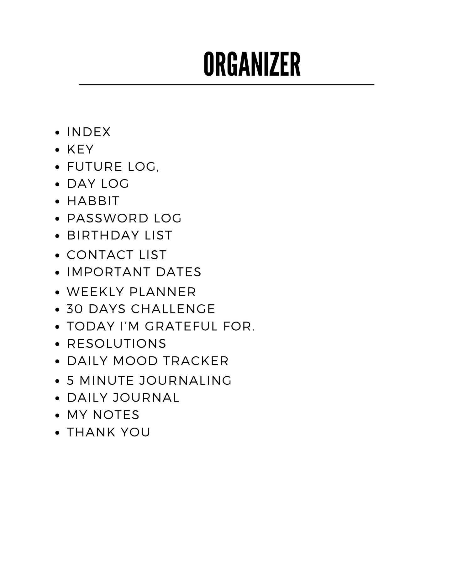 Flexible Organizer | Customizable Planning System | Printable + Digital Download