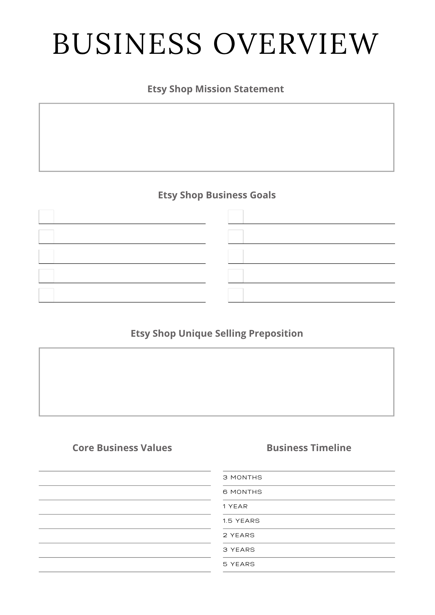 Etsy Shop Planner | 43-Page Business System | Printable + Digital Download