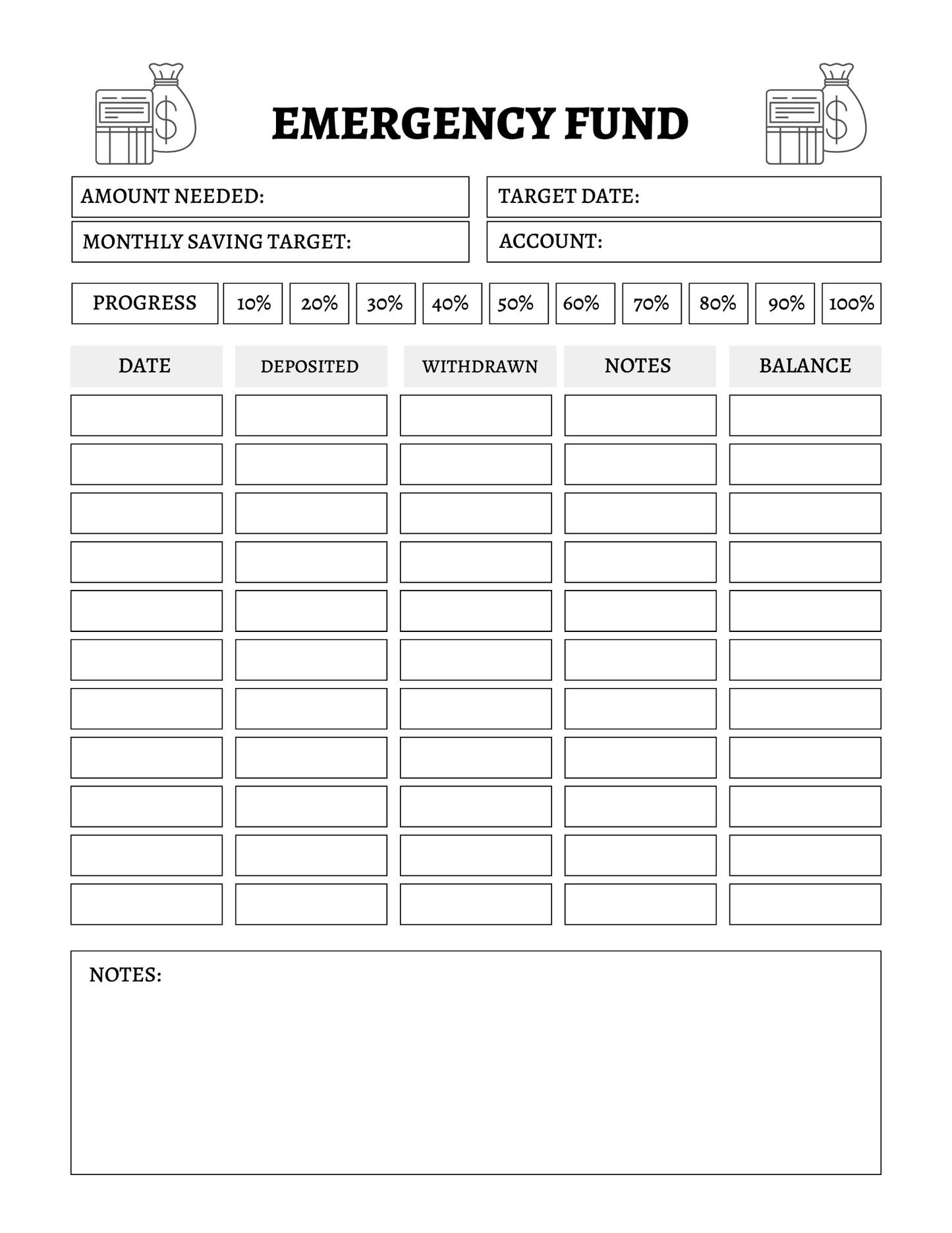 Budget Planner | 10-Page Business System | Printable + Digital Download