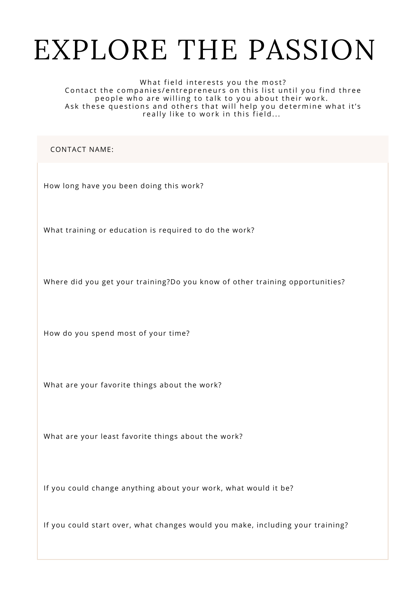 Find Your Passion Journal | Guided Self Discovery System | Printable + Digital Download