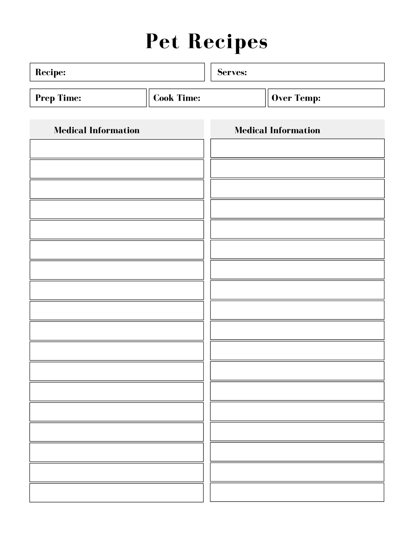 Pet Care Planner | 16-Page System | Printable + Digital Download