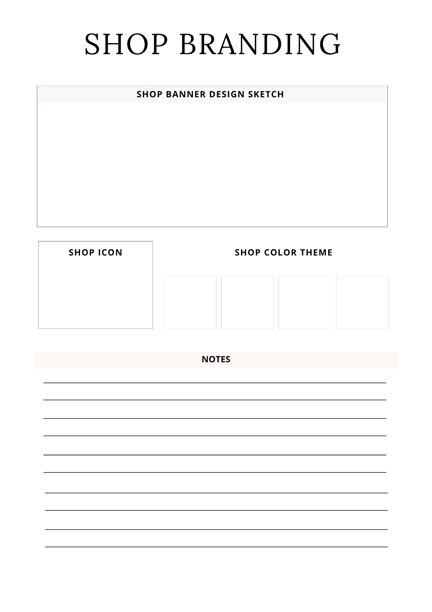 Etsy Shop Planner | 43-Page Business System | Printable + Digital Download