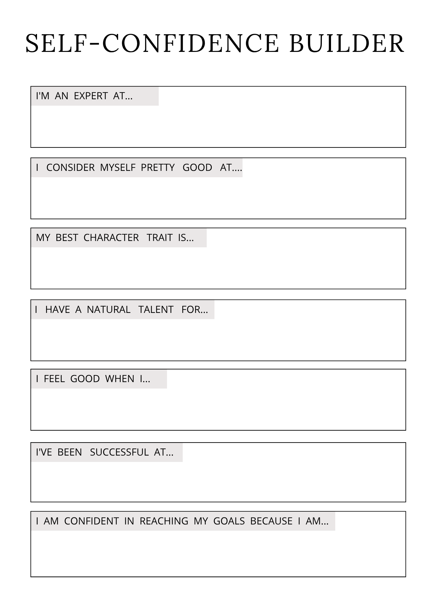 Confidence Journal | Build Confidence & Gain Clarity | Printable + Digital Download