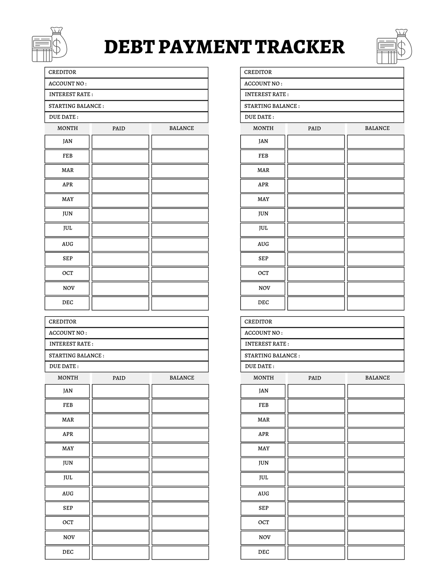 Budget Planner | 10-Page Business System | Printable + Digital Download