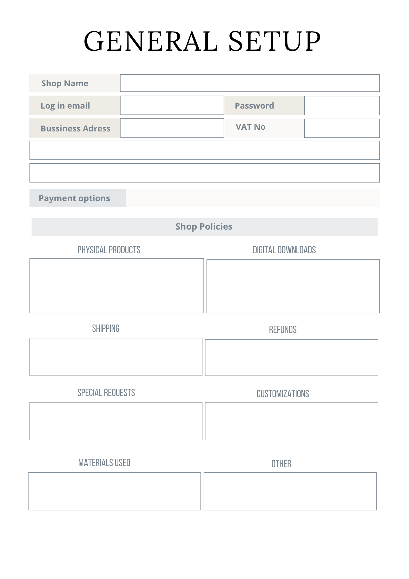 Etsy Shop Planner | 43-Page Business System | Printable + Digital Download