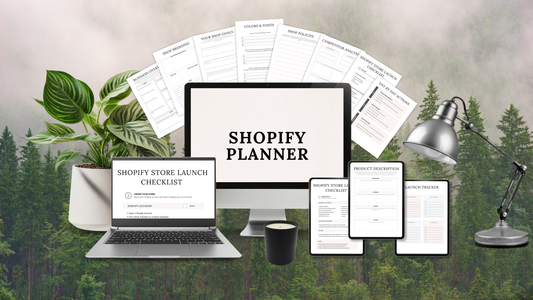 Shopify Planner | 41-Page Business System | Printable + Digital Download