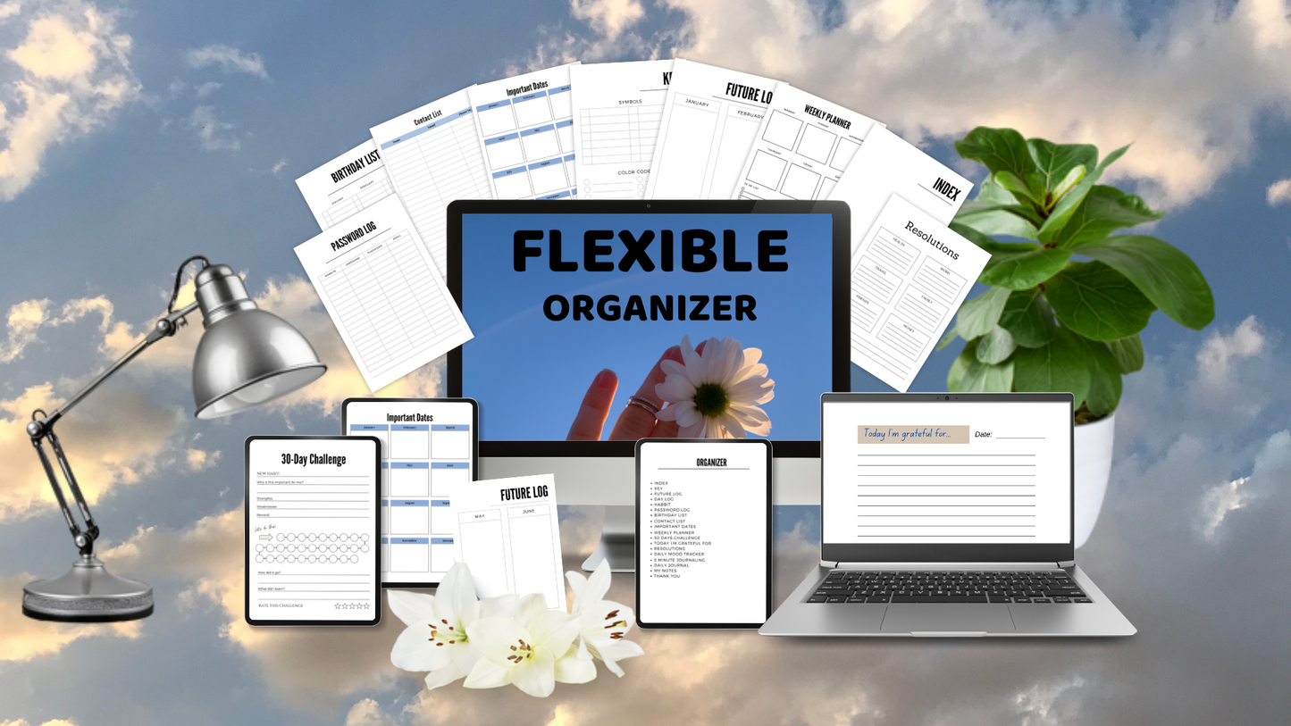 Flexible Organizer | Customizable Planning System | Printable + Digital Download