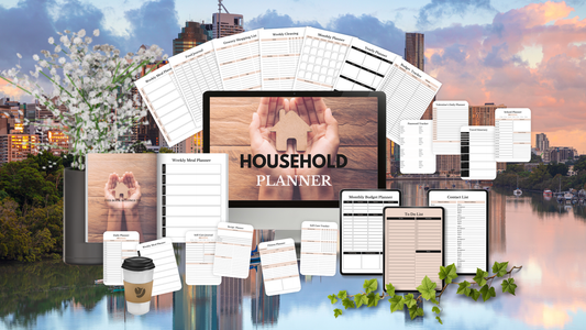 Household Planner | 54-Page Home Organization System | Printable + Digital Download