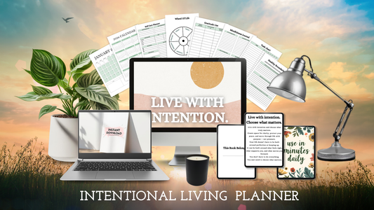 Intentional Living Planner | 82-Page Life Planning System | Printable + Digital Download