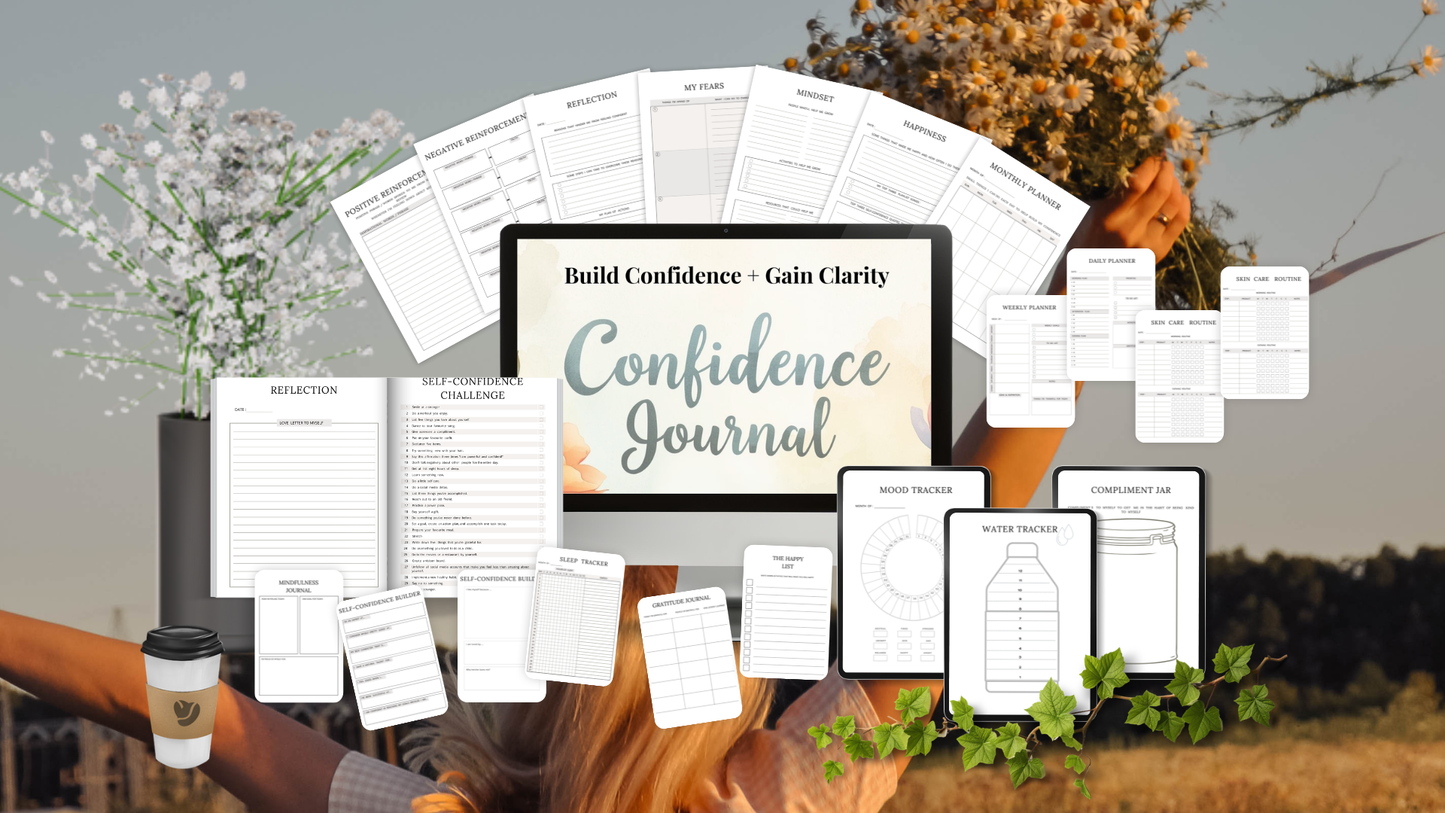 Confidence Journal | Build Confidence & Gain Clarity | Printable + Digital Download
