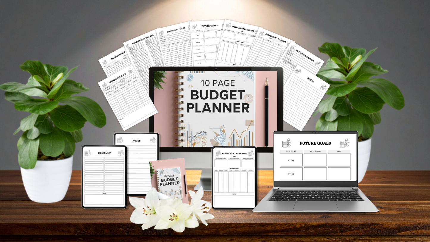 Budget Planner | 10-Page Business System | Printable + Digital Download