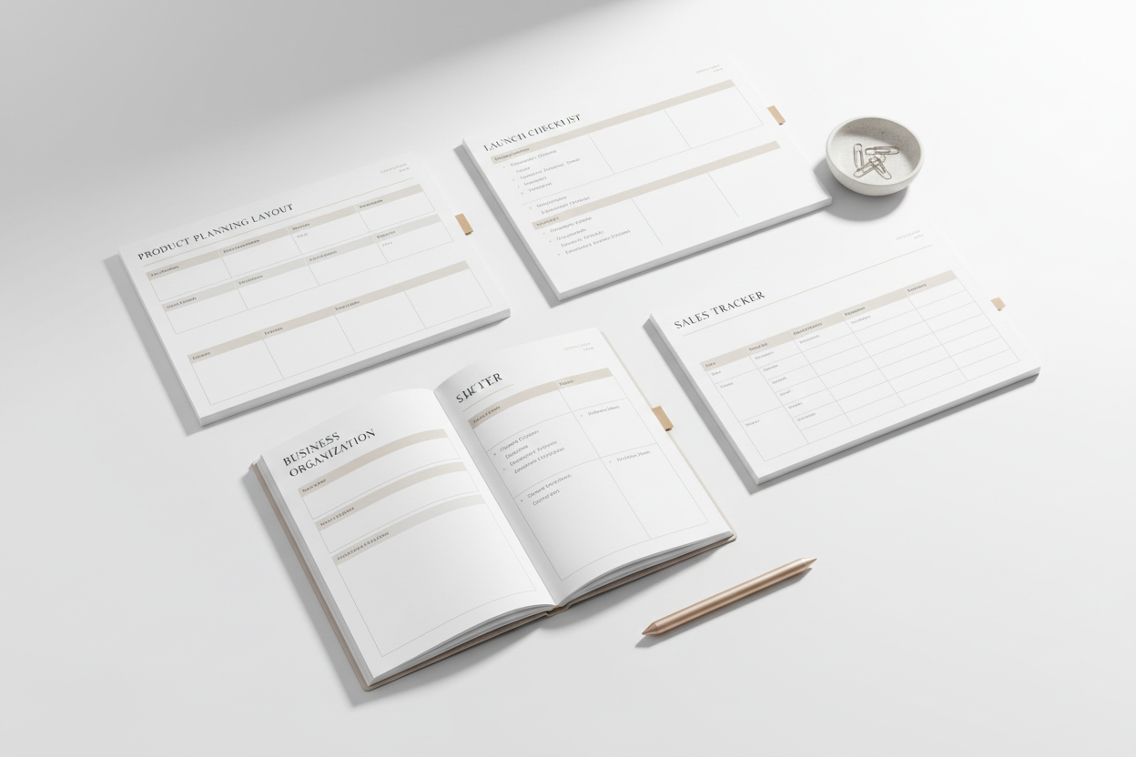 Digital Product Planner Mockup