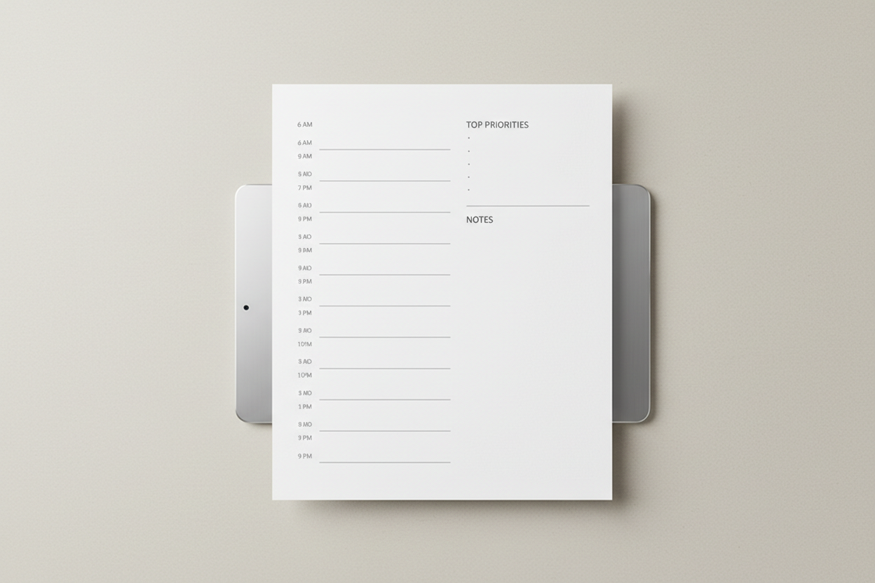 Daily Planner printable mockup
