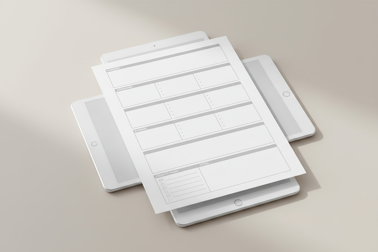 Planner 02 Daily printable mockup