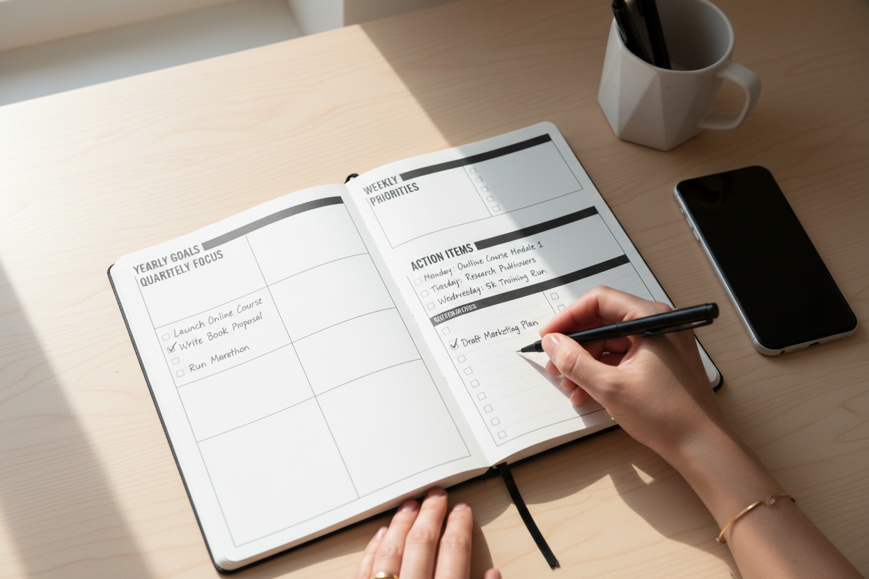 Goals Planner | 36-Page Goal Setting System | Printable + Digital Download